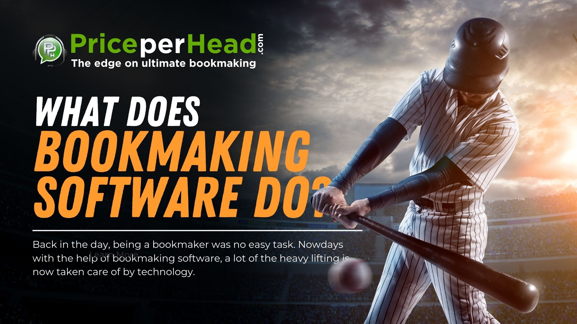 what does bookmaking sottware do, pay per head service, price per head